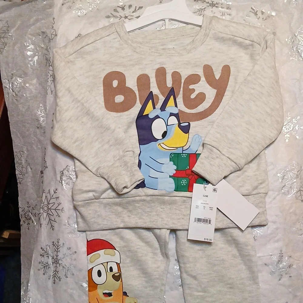 Christmas Bluey Sweater and Pants Set